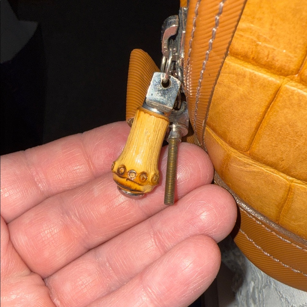 Dooney & Bourke Tan Croc-Embossed Satchel - Picture 9 of 9